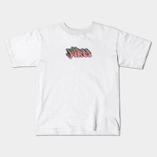 Retro Rainbow Yikes Trendy Design Kids T-Shirt